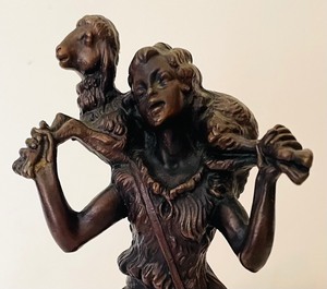 lot 256 image: Bronze Sculpture Gabriel with Lamb