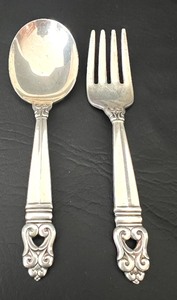 lot 16B image: International Sterling Royal Childrens Fork and Spoon Set