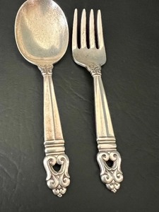 lot 14A image: International Sterling Royal Childrens Fork and Spoon Set