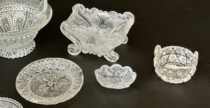 lot 168 image: Assorted Antique Glassware including Victorian Sandwich Glass