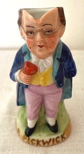 lot 336 image: Two Vintage German Dickens Character Miniature Pitchers