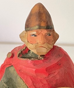 lot 345 image: Carved Wooden Norwegian Warrior Figurine by Henning