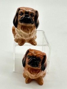 lot 354 image: Pair of Royal Doulton Pekinese Dog Figurines
