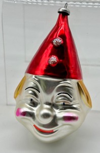 lot 368 image: Vintage West German Clown Figurine Christmas Ornament