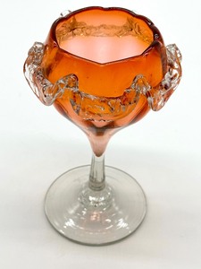 lot 373 image: Antique English Hand Blown Glass Goblet
