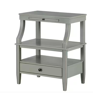 lot 217 image: Newton Antique Gray Storage Nightstand (OPEN BOX)