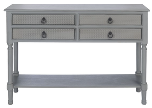 lot 221 image: Haines 4 Drawer Console Table in Gray (OPEN BOX)