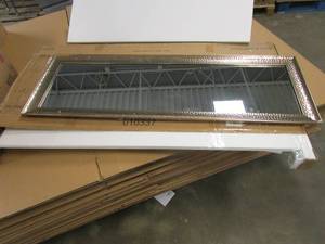 lot 229 image: 47 in x 16 in Hammered Gold Frame Full Length Mirror