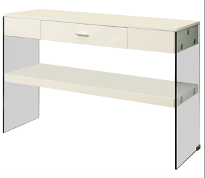 lot 244 image: Furniture of America Juka Contemporary Wood Storage Console Table in White (OPEN BOX)