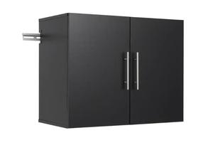 lot 257 image: Prepac  HangUps 30 in. W x 24 in. H x 16 in. D Upper Storage Cabinet in Black (1-Piece )