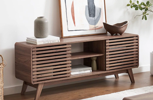 lot 260 image: Mopio Ensley Tall 59 TV Stand Mid-Century Modern Console for TV Under 70 (OPEN BOX)