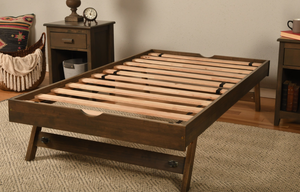 lot 262 image: Trundle Pop Up Mattress Foundation in Rustic Walnut