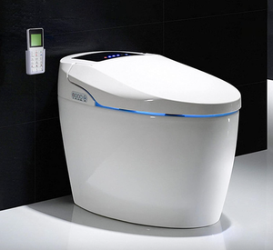 lot 282 image: One-Piece Smart Toilet Elongated Bidet Toilet With Advanced Bidet Soft Closing Seat Automatic Flushing Dual-Mode Flip Seat Water Temperature Adjustment