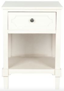 lot 293 image: Safavieh Rosaleen Storage Side Table in White