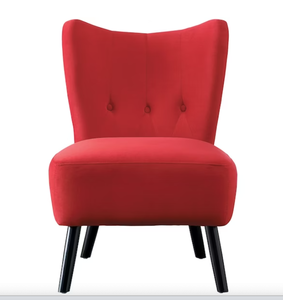 lot 294 image: Homelegance Living Room Accent Chair in Red 1166RD-1 (BOX IS DAMAGED, PRODUCT APPEARS UNAFFECTED)