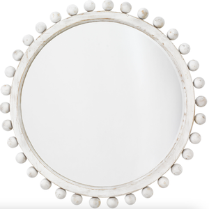 lot 301 image: Jamie Young Company Brighton Mirror in White Washed Wood