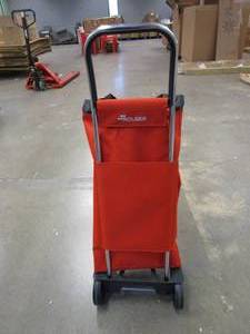 lot 344 image: Rolser 88 lb. Capacity Jet LN 2 Wheel Shopping Trolley, Orange - 38.39H x 13.78W x 11.81D