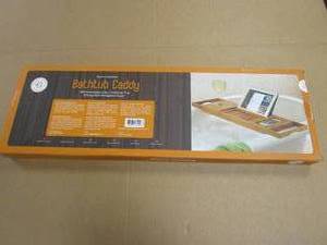 lot 365 image: Natural Bamboo Bathtub Caddy