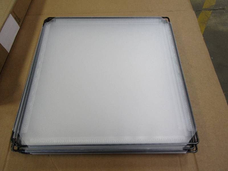 2 Clear Frosted Cube Organizer - Stackable