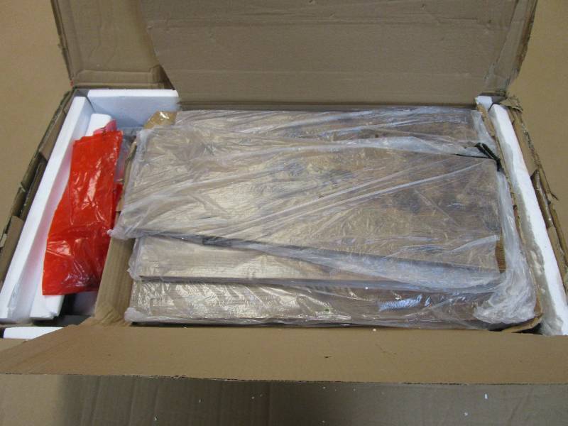 Tribesigns Freestanding Wine Rack with Glass Holder (MAY BE MISSING PARTS, UNTESTED