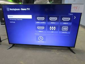 lot 981 image: Westinghouse 50 4K Ultra HD Smart Roku TV with HDR WR50UT4212