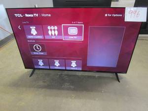 lot 996 image: TCL - 50 Class 4-Series 4K UHD HDR Smart Roku TV 50S455