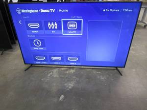lot 1019 image: Westinghouse 65 4K Ultra HD Roku Smart TV WR65UT4212