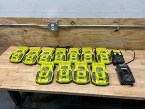 lot 65 image: RYOBI Lot of 13- 18V Battery Chargers