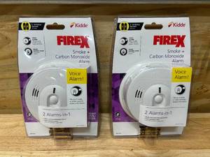 lot 33 image: KIDDE Lot of 2- Code One Battery Operated Combination Smoke and Carbon Monoxide Detector with Ionization Sensor and Voice Alarm