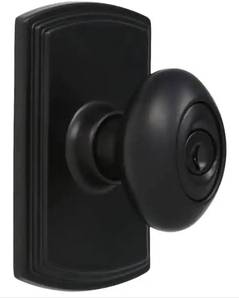 lot 69 image: DELANEY HARDWARE Italian Collection Canova Black Keyed Entry Door Knob