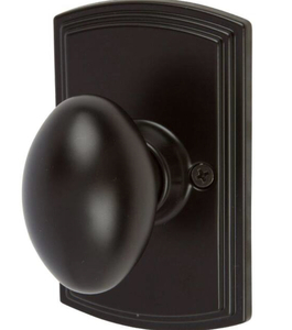 lot 70 image: DELANEY HARDWARE Lot of 2- Italian Collection Canova Black Dummy Door Knobs
