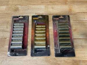 lot 91 image: ULTRA STEEL Lot of 3 Packs of- SAE 38in Drive Deep Socket Sets