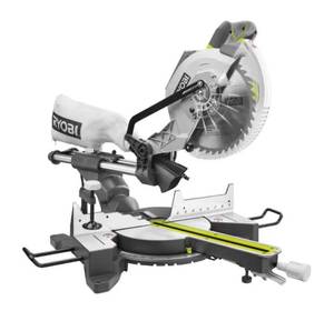 lot 8 image: RYOBI 15 Amp 10 in. Corded Sliding Compound Miter Saw with LED Cutline Indicator