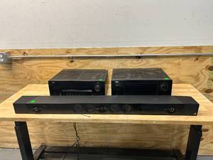 lot 131 image: SONY SA-ST5000 Sound Bar, DENON AVR-1612 Receiver and DENON Integrated Network AV Receiver AVR-X4000