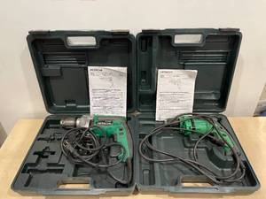 lot 37 image: Lot of (2) DIFFERENT  Hitachi, drills in cases. Like new