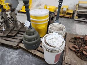 lot 65 image: (5) Biohazard Containers and (3) Cigarette Waste Containers