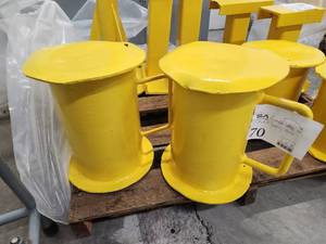 lot 70 image: Lot of (2) Industrial Metal Safety Posts 14x12