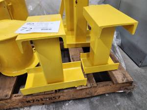 lot 72 image: Lot of (2) Industrial Metal Safety Posts 14x9x14