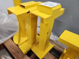 lot 73 image: Lot of (2) Industrial Metal Safety Posts 15x6x24