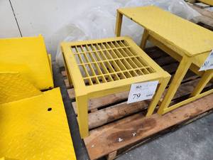 lot 79 image: Lot of (1) Industrial Metal Grate Step 16x16x12