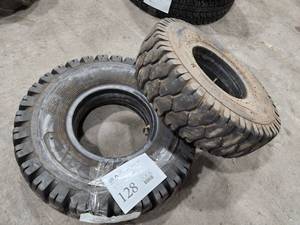 lot 128 image: Lot of (2) Ultra Service Double Wall IndustrialMining (Not For Highway Use) Tires