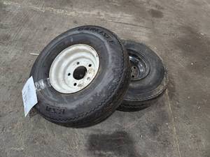lot 133 image: Lot of (2) Carlisle 5.7-8.0 Trailer Tires with Rims