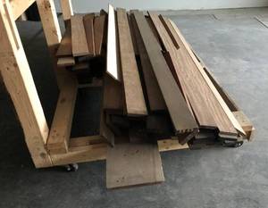 Stained Hardwood 1x4 Trim with Rack