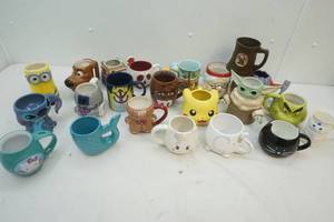 lot 237 image: KIds Character mugs