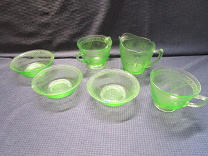 Green Depression Glass