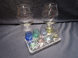 Etched Brandy Stems
