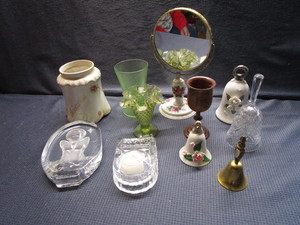 Hobnail Vase, Bells, Crystal