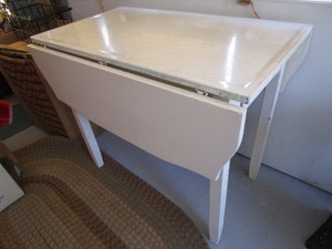 Vintage Enamel Top Table
