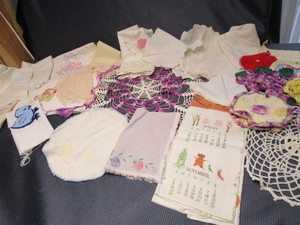 Linens Crocheted, Embroidered