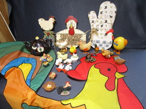 Chickens Magnets, Wooden